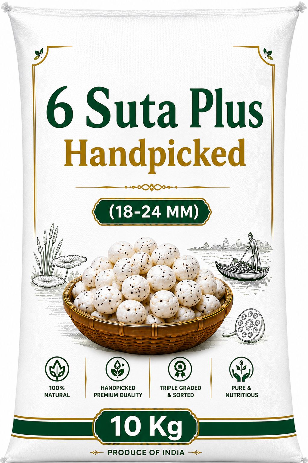 Bulk Makhana Economy 6 Suta + 20 Kg