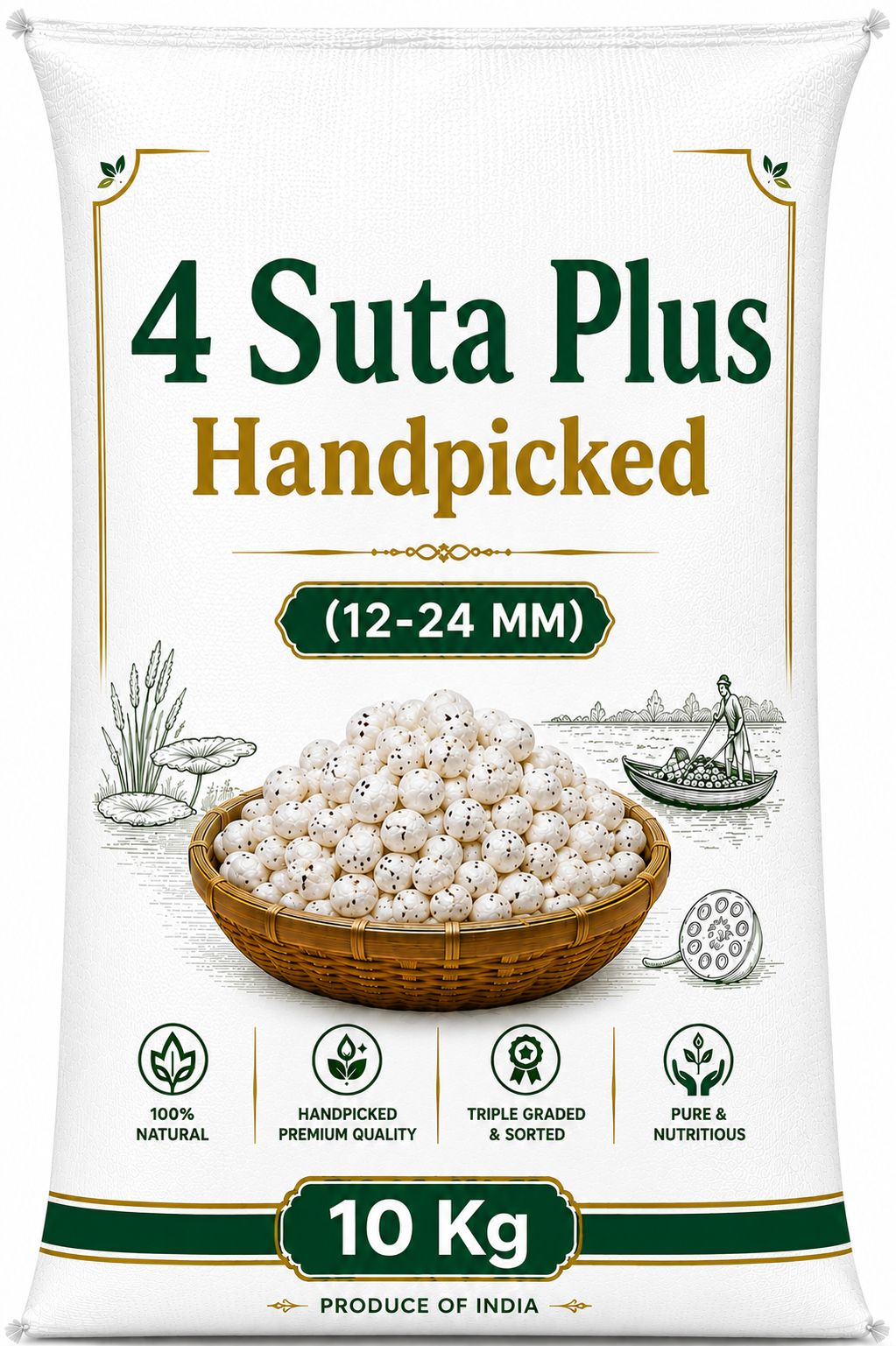 Bulk Makhana Economy 4 Suta + 20 Kg